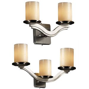 CandleAria Bend Cylinder Curved Bath Bar by Justice Design Group - Starlight Lighting USA and Canada